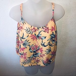 H&M Divided Cami Tank Tropical Print Size 10